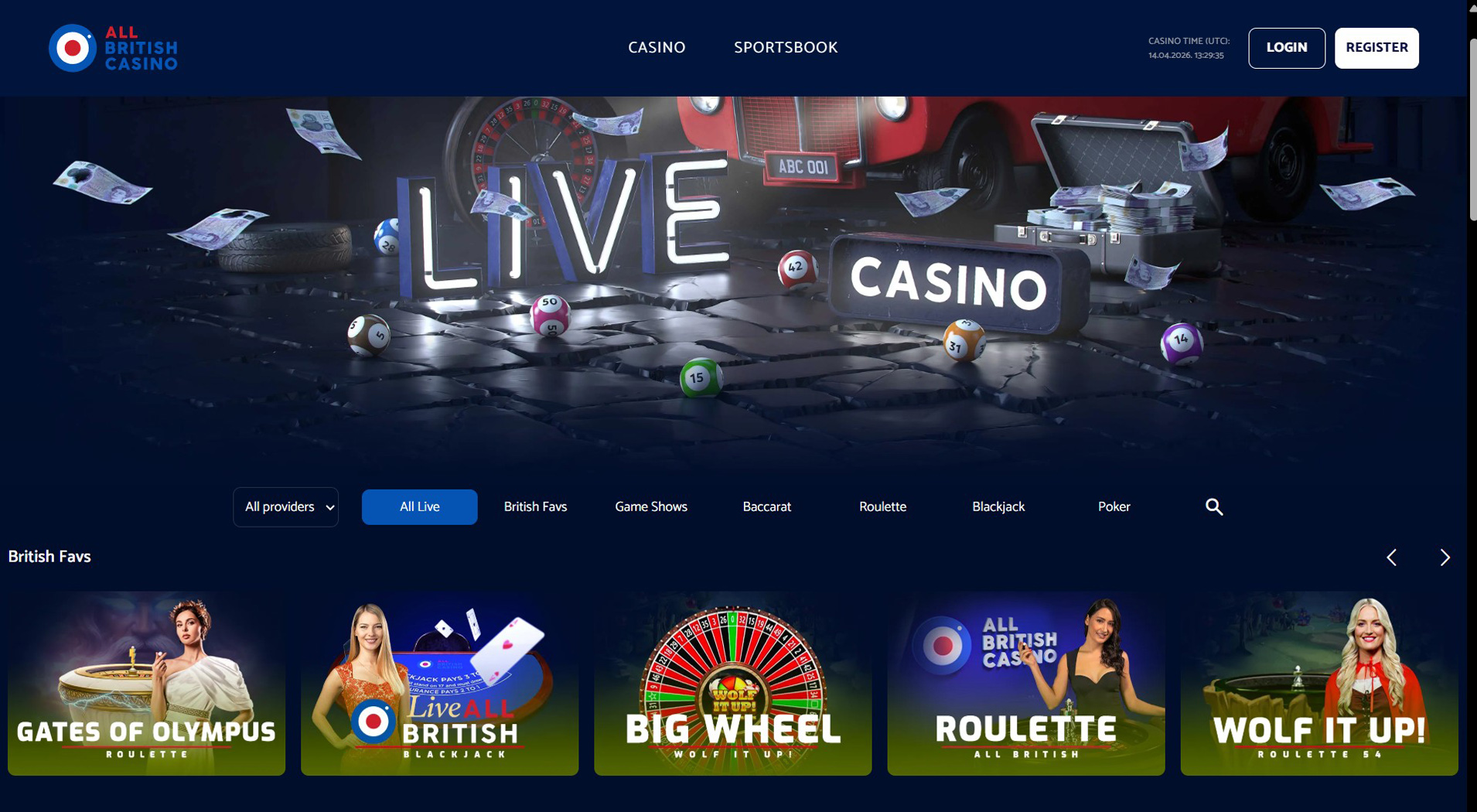 1. All British Casino - Best Minify Casino Pick