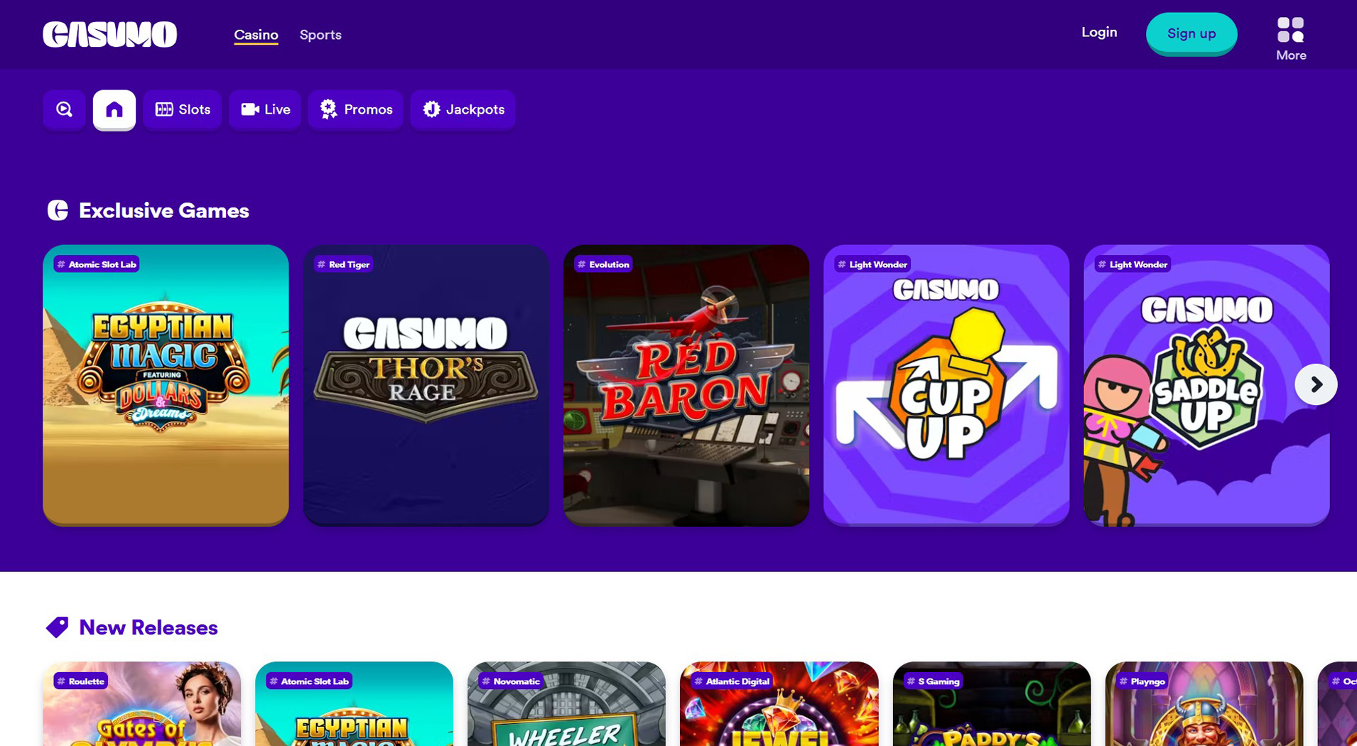 8. Casumo - Popular Minify Casino Bonus