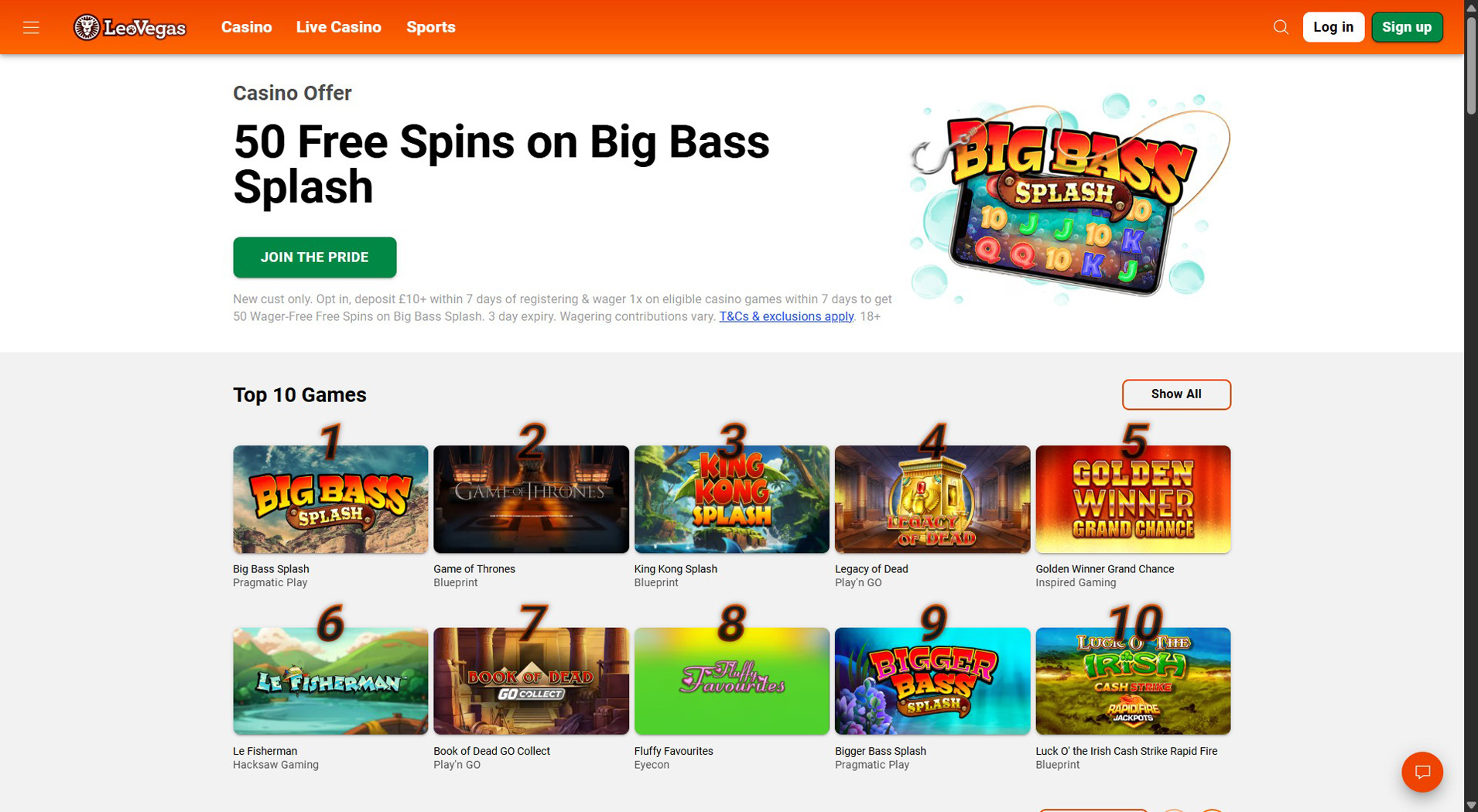 6. LeoVegas - Quick Minify Casino Payouts